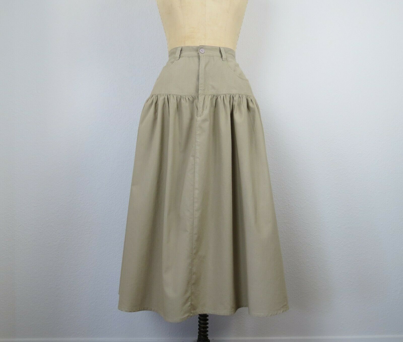 Vintage 1980s cotton prairie style skirt, cottagecore fashion, cowgirl - Fresh Stock Dated March 2026