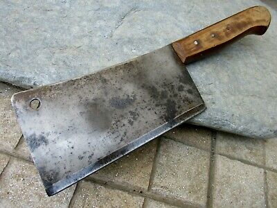 Vintage Handmade Old Meat Cleaver Butcher Carbon Steel Knife Tool Chef Chopper - Fresh Stock Dated December 2025