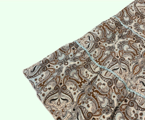 y2k fairycore skirt boho paisley brown & blue mid length size 1 small - Fresh Stock Dated February 2026