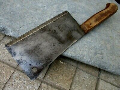 Vintage Handmade Old Meat Cleaver Butcher Carbon Steel Knife Tool Chef Chopper - Fresh Stock Dated December 2025