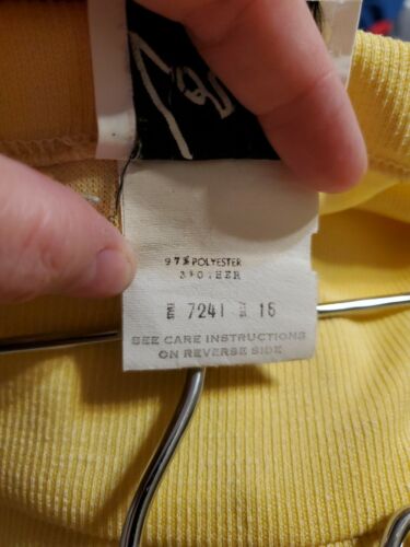 Women's Vintage Yellow Pleated Polyester Full Skirt Volup XL Boho Hippie - Fresh Stock Dated February 2026