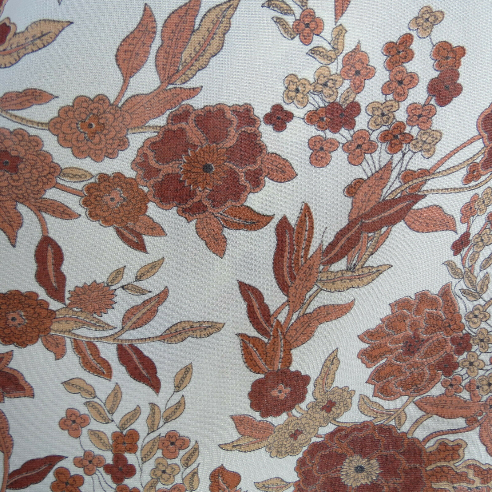 Vintage 1970s Brown Floral A-Line Maxi Skirt John Meyer Women's Waist 28 - Fresh Stock Dated February 2026