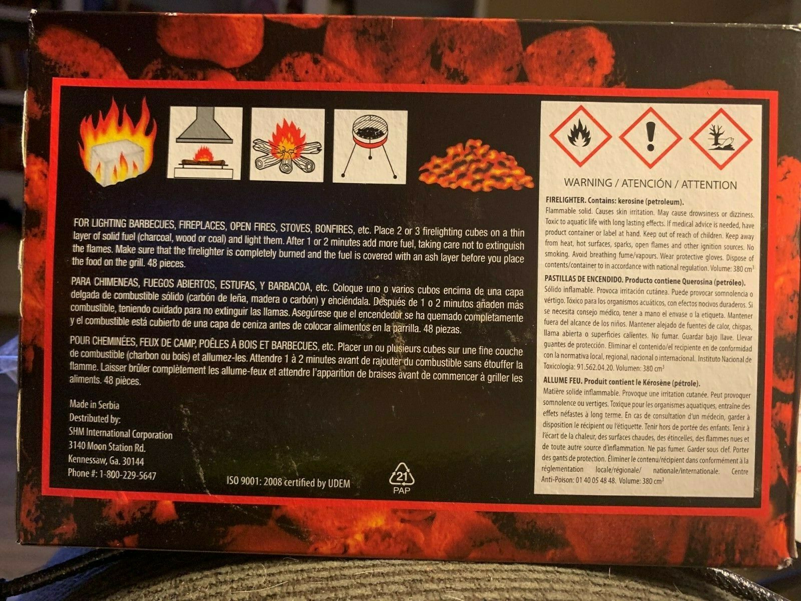 48 PCS firelighter firestarter cubes  Grill BBQ Charcoal Burns Wet - Fresh Stock Dated December 2025