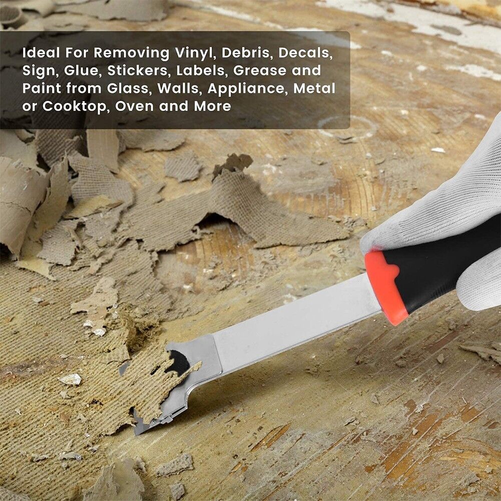 Scraper Razor Blade Paint Glue Remove/Adhesive Long Handled Scraper Tool 9.25In - Fresh Stock Dated February 2026