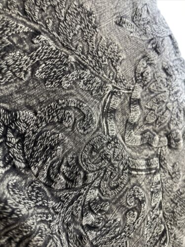 Pottery Barn Idalia Floral Embroidered Pillow Cover - 18x18 - Charcoal - RARE - Fresh Stock Dated December 2025