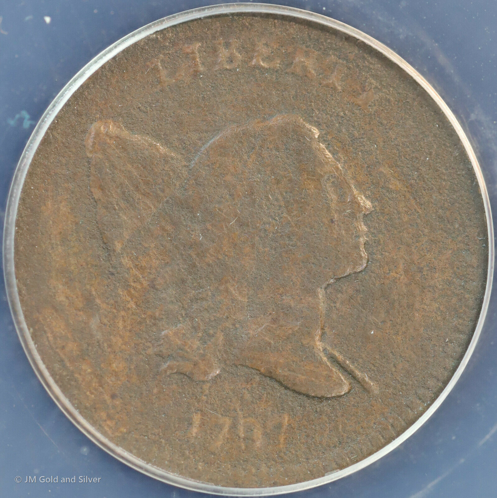1797 1/2C Braided Hair Half Cent Plain Edge C-1 1 Above 1 ANACS Good 4 Details - Fresh Stock Dated February 2026