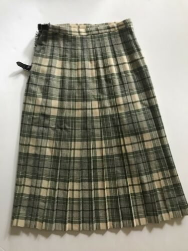 Vintage Scottish Moffat Weavers Wool Plaid Kilt Women's Size 14 - Fresh Stock Dated February 2026
