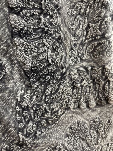 Pottery Barn Idalia Floral Embroidered Pillow Cover - 18x18 - Charcoal - RARE - Fresh Stock Dated December 2025