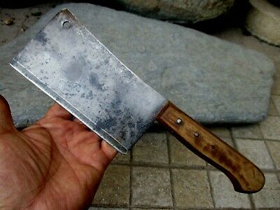 Vintage Handmade Old Meat Cleaver Butcher Carbon Steel Knife Tool Chef Chopper - Fresh Stock Dated December 2025