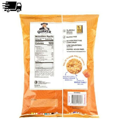 Quaker Rice Crisps Caramel Corn 7.04 Oz Bag - Fresh Stock Dated December 2025