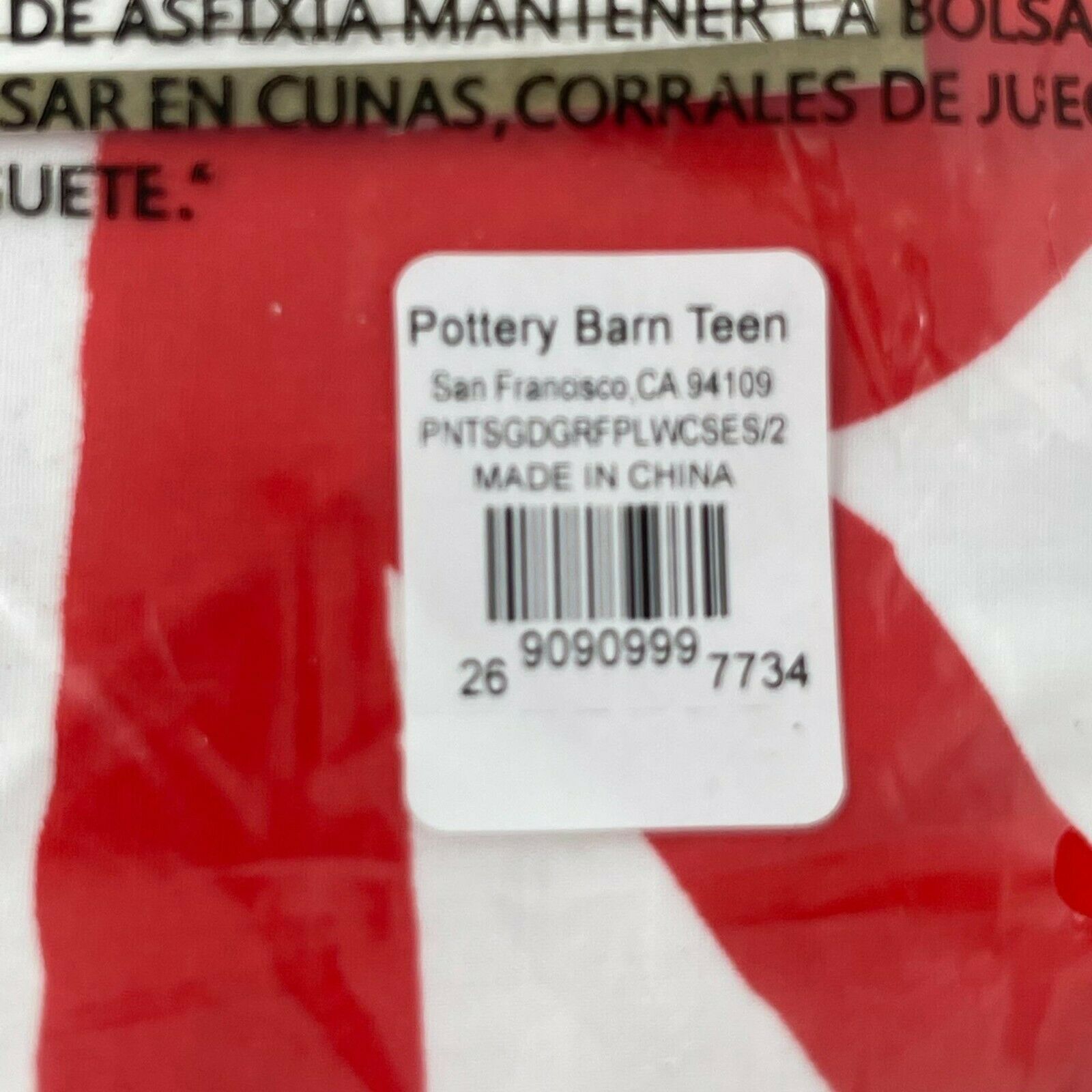 Pottery Barn Teen NWT Peanuts Good Grief Pillow Cases Standard Set of 2 Cotton - Fresh Stock Dated December 2025