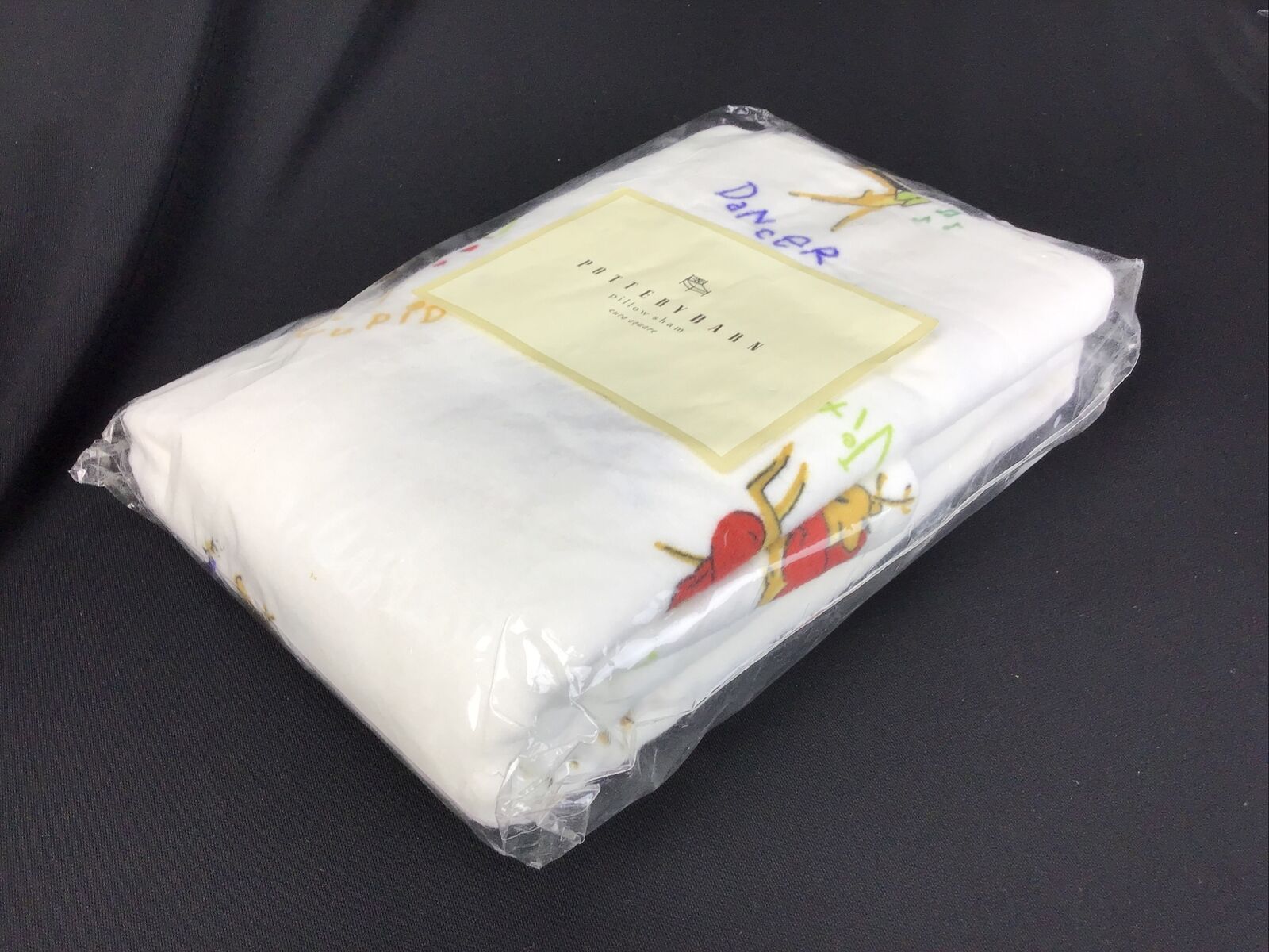 Pottery Barn Christmas Sham Pillow Cover Holiday Reindeer Cupid Flannel Square - Fresh Stock Dated December 2025