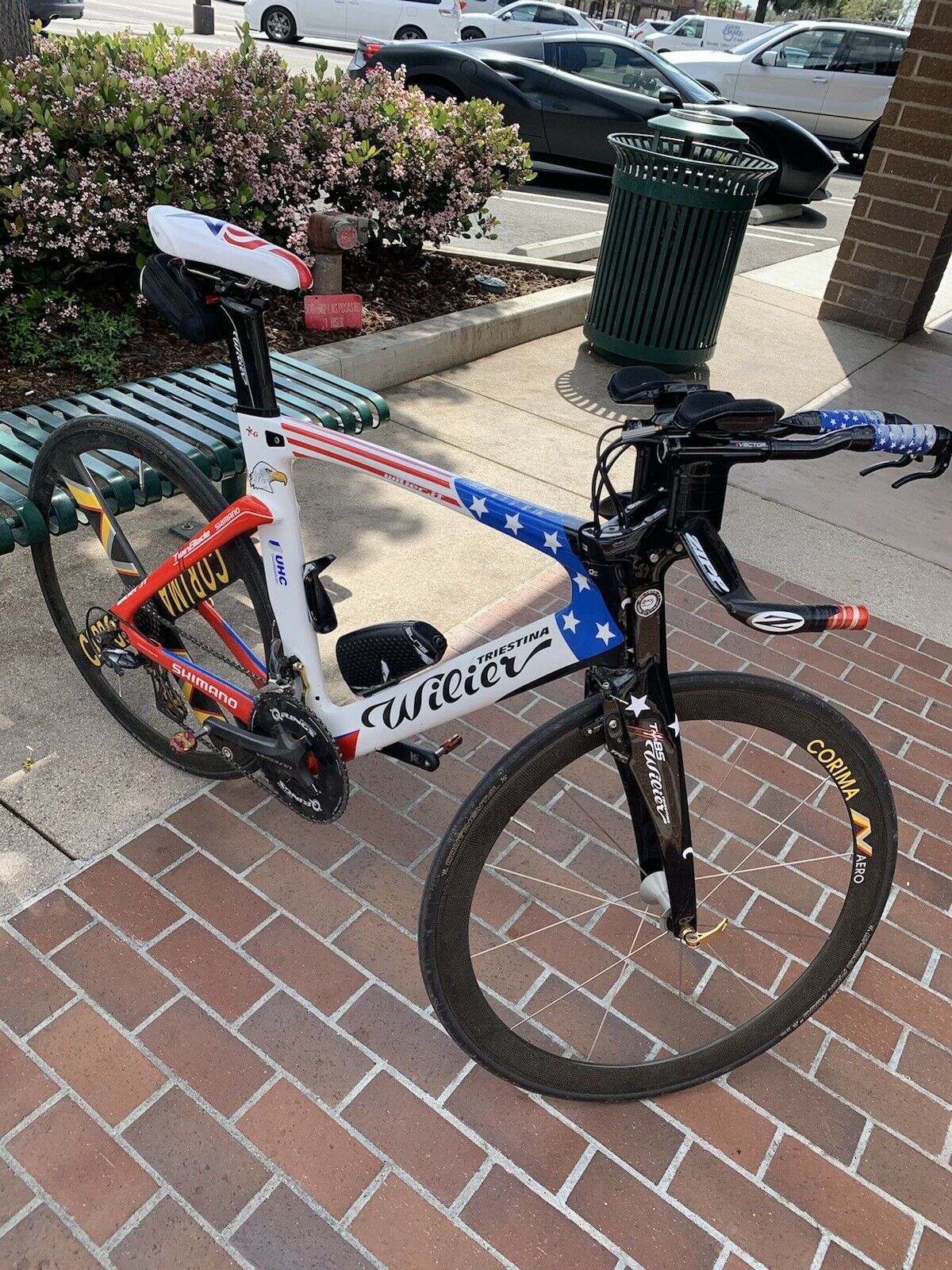 Wilier Time Trial bike US National UHC Team Twin Blade Ultegra & Corima Wheels - Fresh Stock Dated February 2026