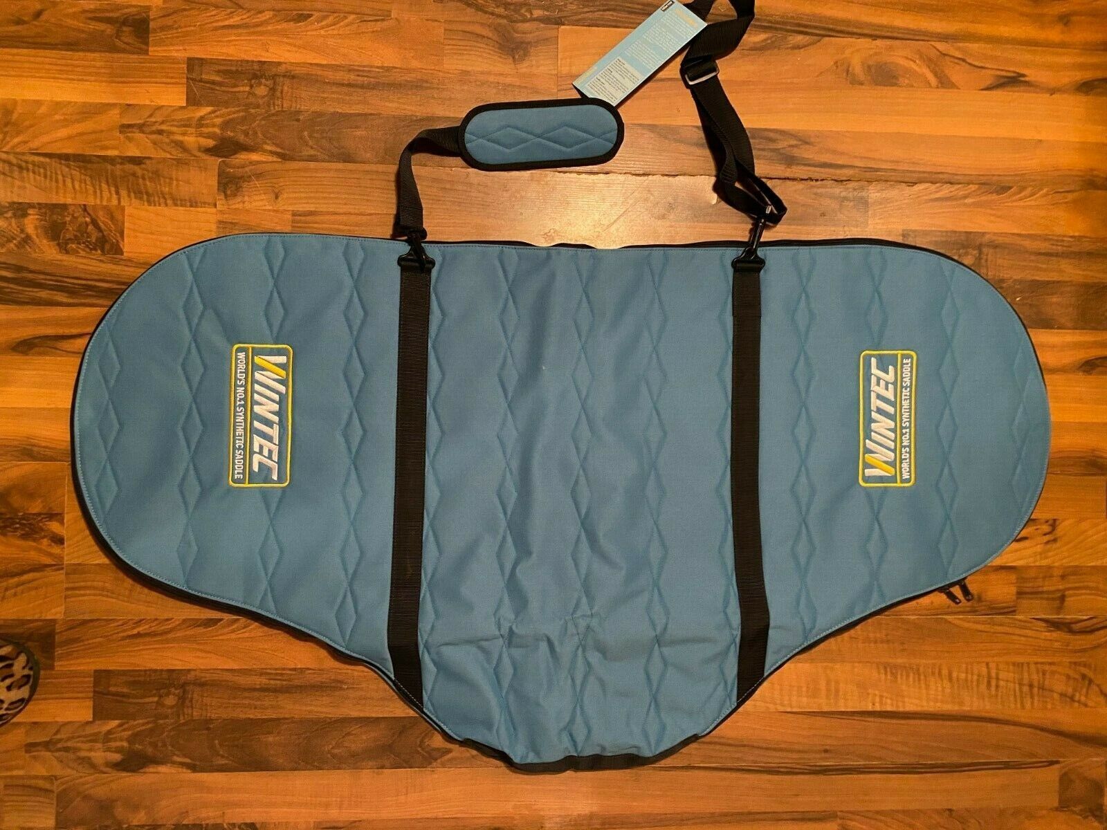 NEW BLUE WINTEC ENGLISH SADDLE COVER BAG / CARRIER WITH HANDLE STRAP - Fresh Stock Dated February 2026