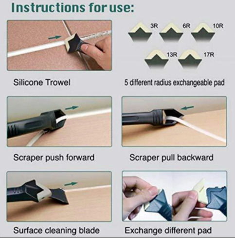 Carlton Hardware™ 3-in-1 Caulking Multi-Tool (6 PC SET) - Fresh Stock Dated February 2026