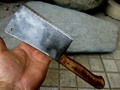 Vintage Handmade Old Meat Cleaver Butcher Carbon Steel Knife Tool Chef Chopper - Fresh Stock Dated December 2025