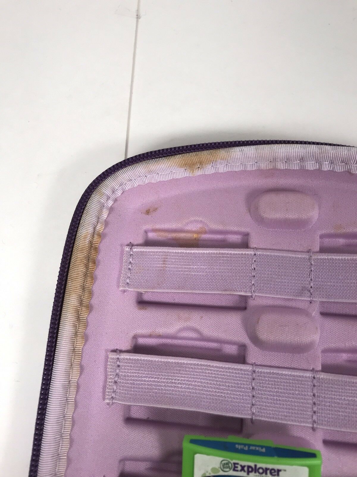 LEAP PAD (BY LEAP FROG) PURPLE POLKA DOT PADDED CARRYING CASE And 3 Games - Fresh Stock Dated February 2026