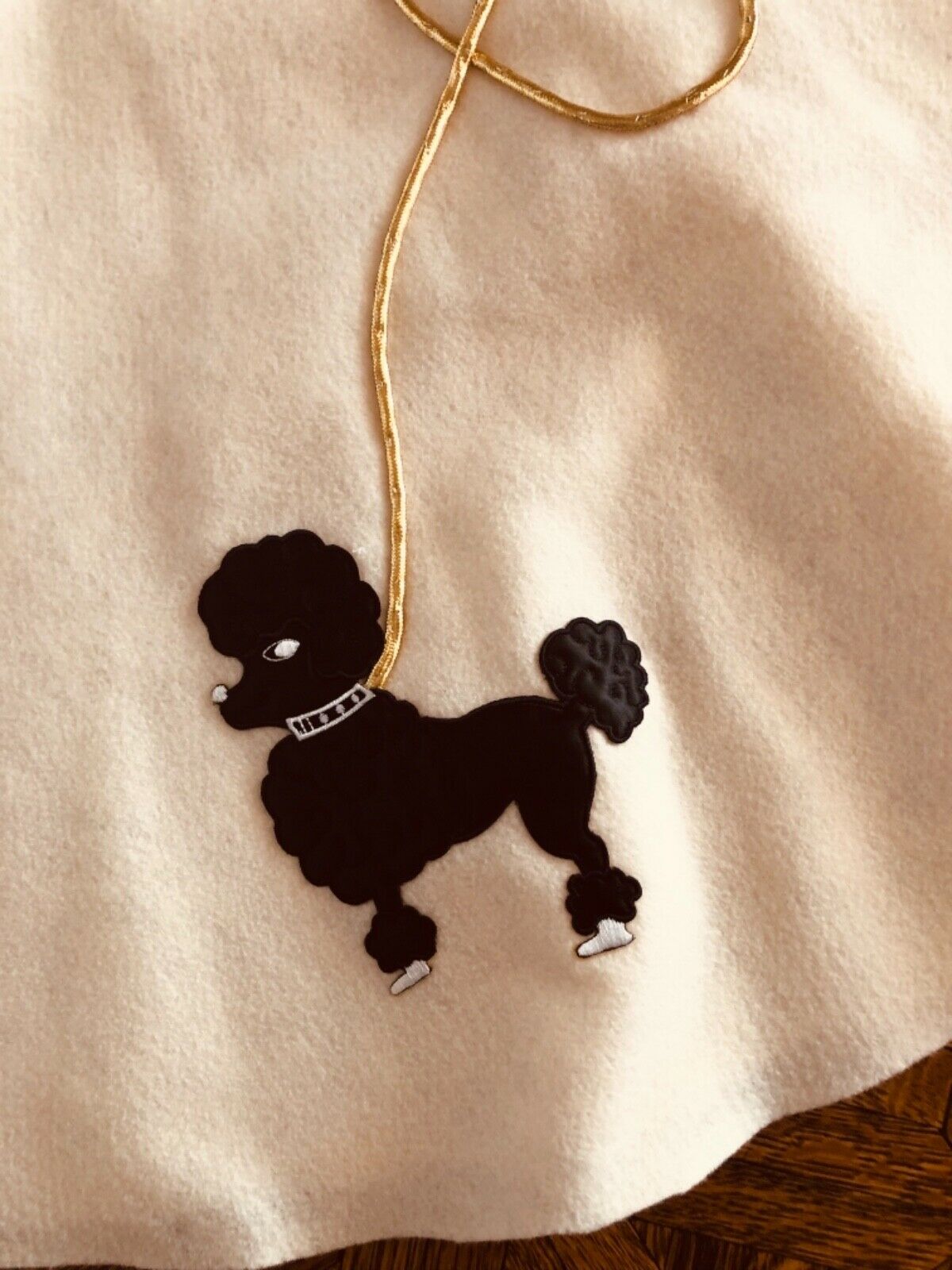 Vintage Felt Black Poodle Circle Skirt - Fresh Stock Dated February 2026