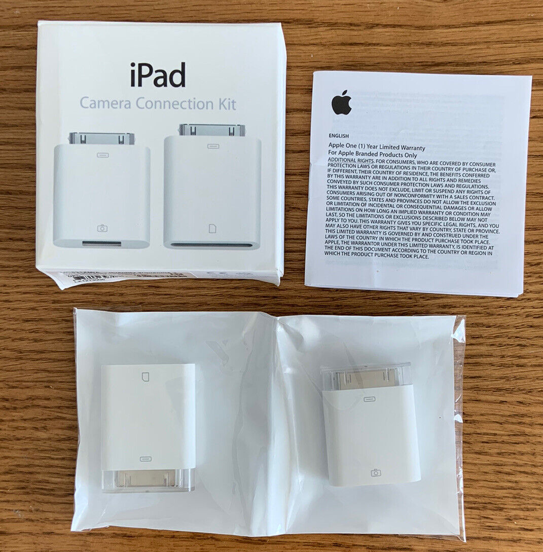 APPLE IPAD CAMERA CONNECTION KIT and CABLE MC531ZM/A Model A1362 A1358 GENUINE - Fresh Stock Dated February 2026