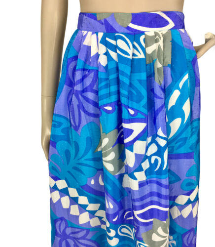 Vintage 60's/70's Malia Colorful Abstract Floral Brocade Maxi Skirt Plus Size 16 - Fresh Stock Dated March 2026