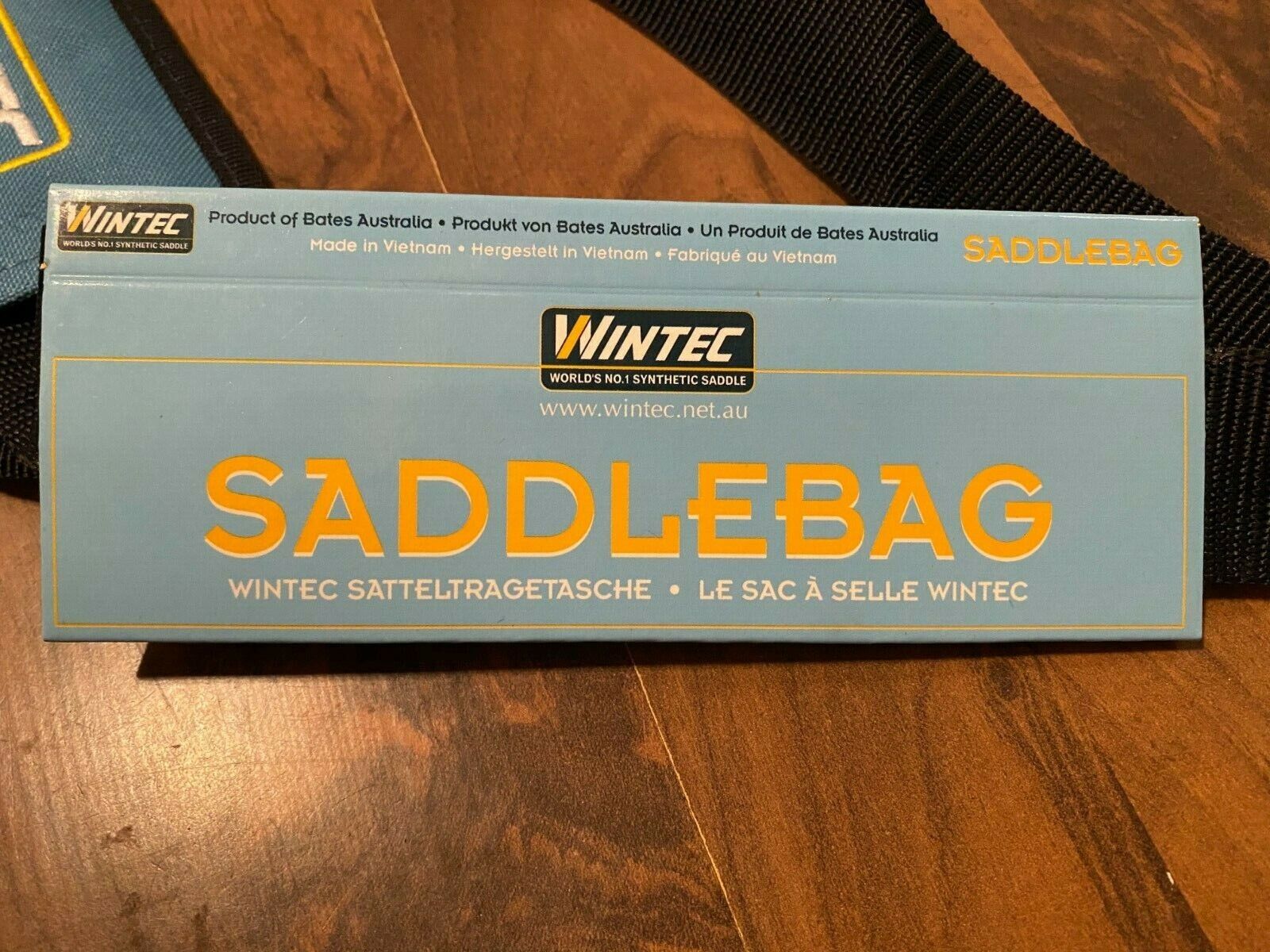 NEW BLUE WINTEC ENGLISH SADDLE COVER BAG / CARRIER WITH HANDLE STRAP - Fresh Stock Dated February 2026
