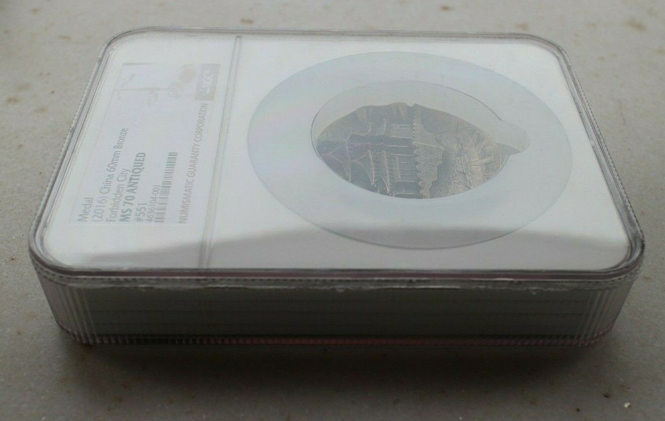NGC MS70 Antiqued China 2016 60mm Bronze Medal - the Forbidden City - Fresh Stock Dated February 2026