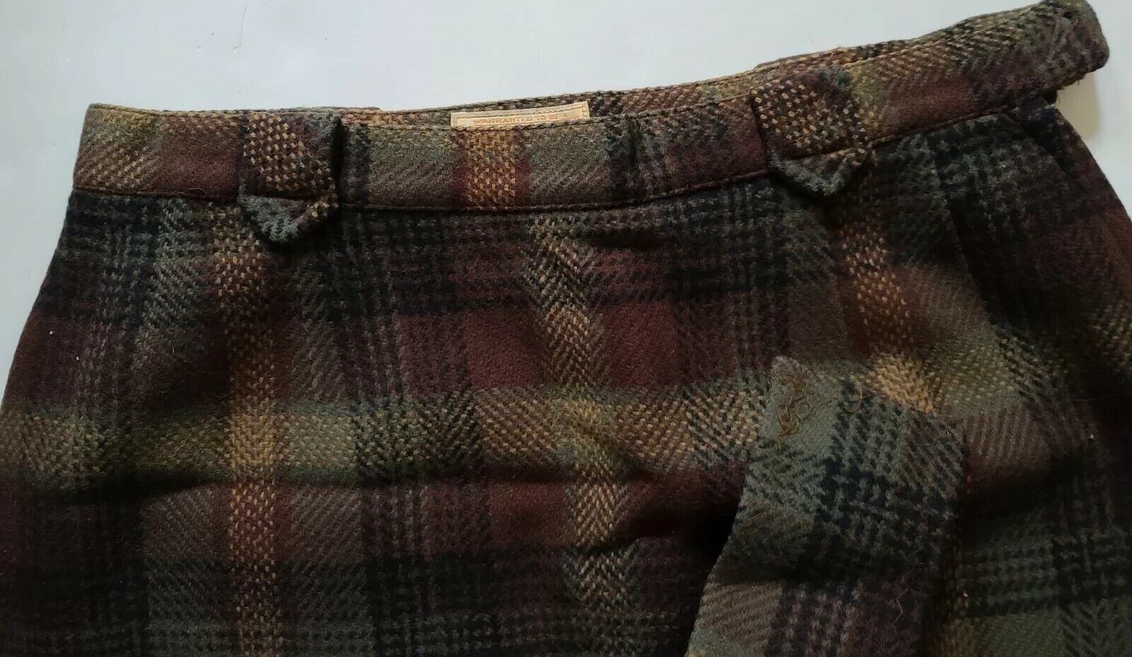 Vtg Pendleton skirt plaid tartan Small Wool brown green black sash belt 14 - Fresh Stock Dated March 2026