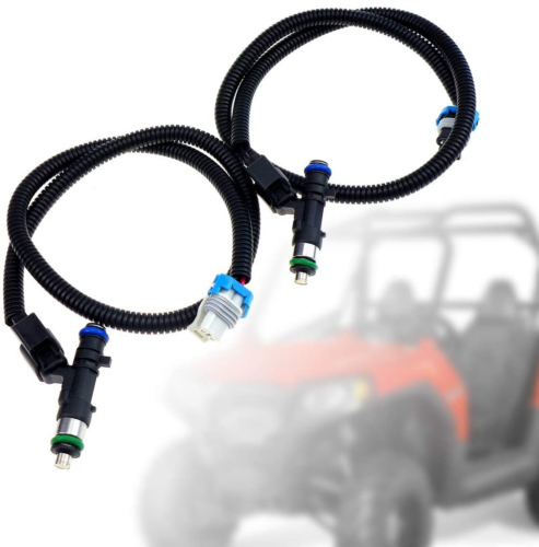 Fuel Injectors w/Gray Black Pto Mag Plug Wiring Harness for 2011-2017 Polaris - Fresh Stock Dated February 2026