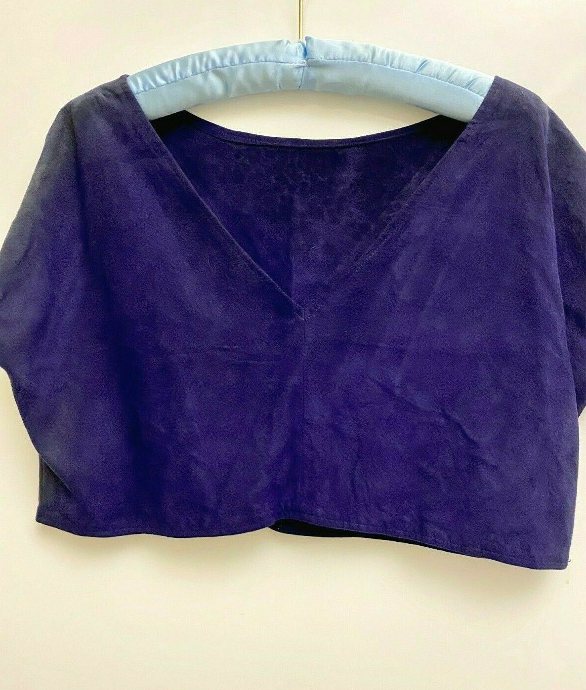 Vari Zioni Women's Rare VINTAGE Purple Suede Fringe Skirt and Crop Top - Size 6 - Fresh Stock Dated February 2026