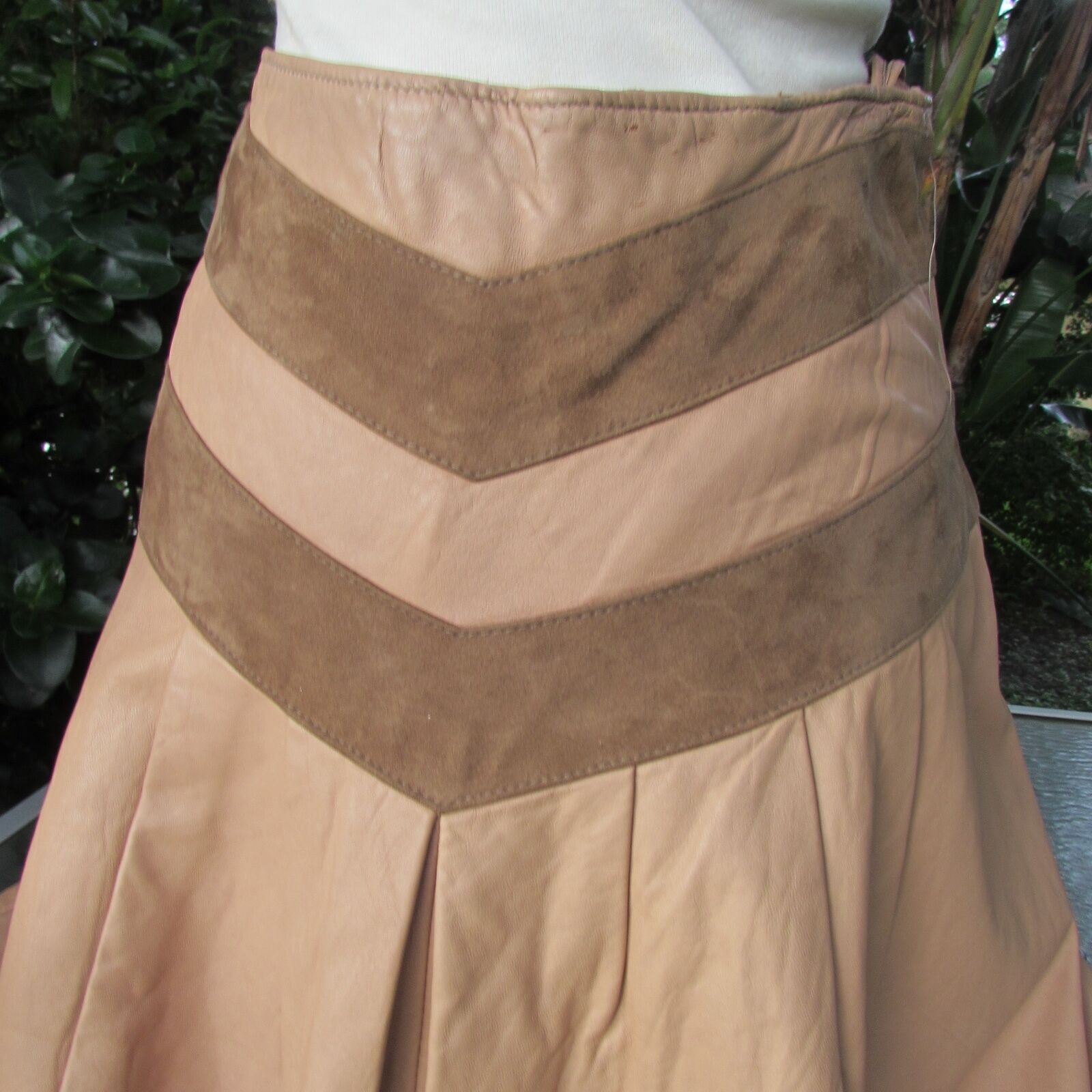 VINTAGE 80s Italian LEATHER SKIRT Buttery Soft EPIC STYLE Knee Length Xsmall S - Fresh Stock Dated February 2026
