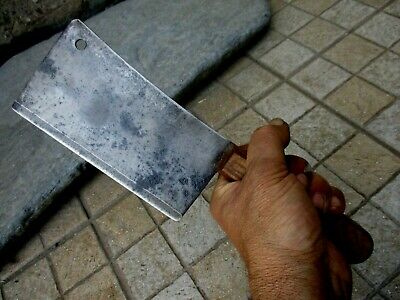 Vintage Handmade Old Meat Cleaver Butcher Carbon Steel Knife Tool Chef Chopper - Fresh Stock Dated December 2025