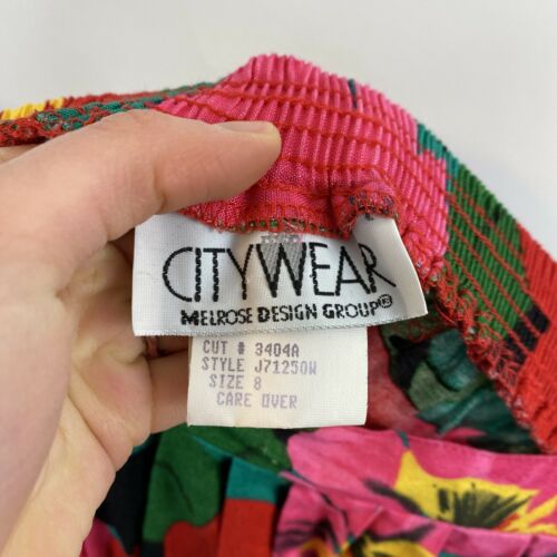 Vintage CITYWEAR Floral A-line Midi Skirt Size 8 M - Fresh Stock Dated February 2026