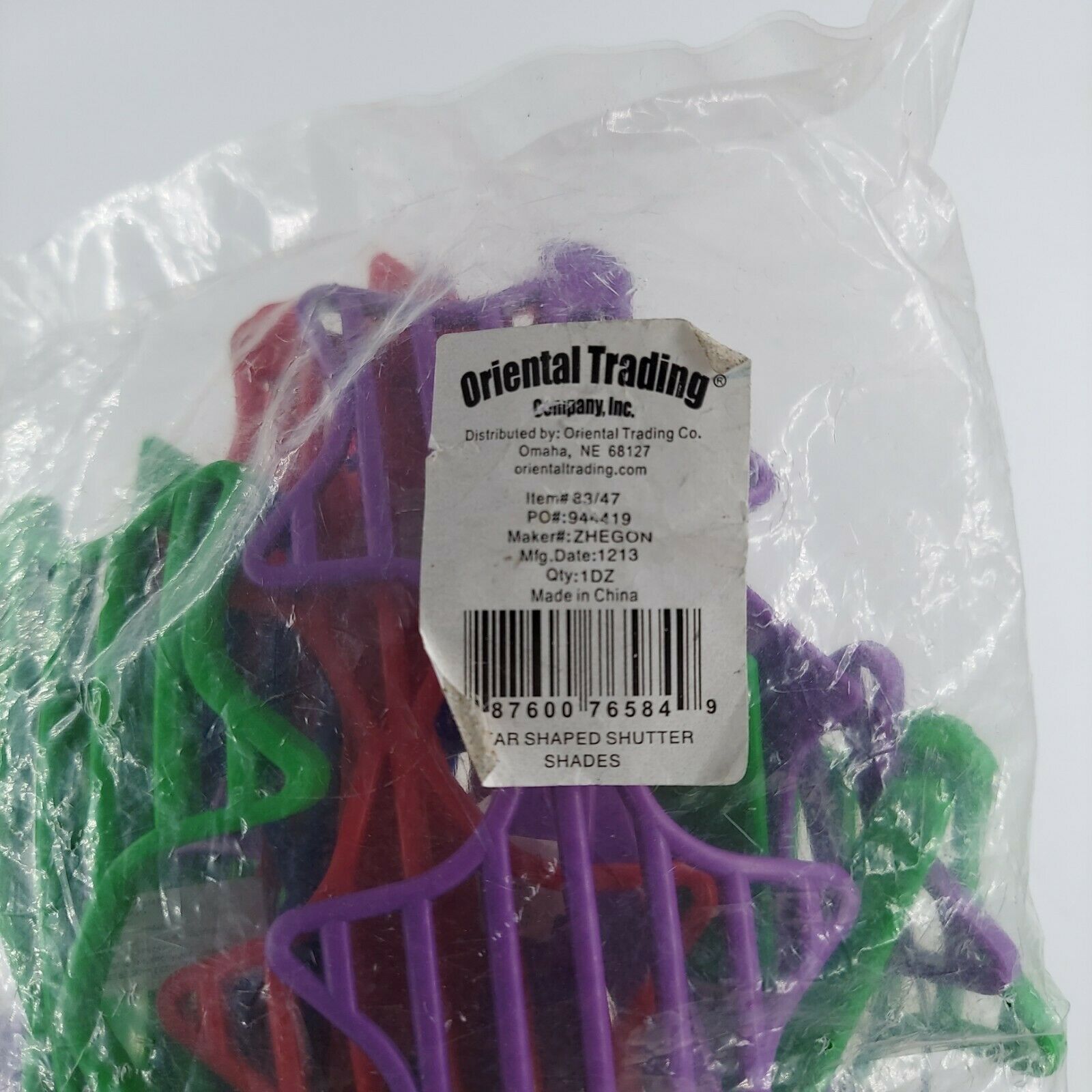 Star-Shaped Shutter Shading Glasses - Costume Accessories & Sunglasses 12 pc - Fresh Stock Dated February 2026