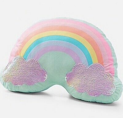 Justice Girls Flip Sequin Jumbo Rainbow Pillow New With Tags - Fresh Stock Dated December 2025