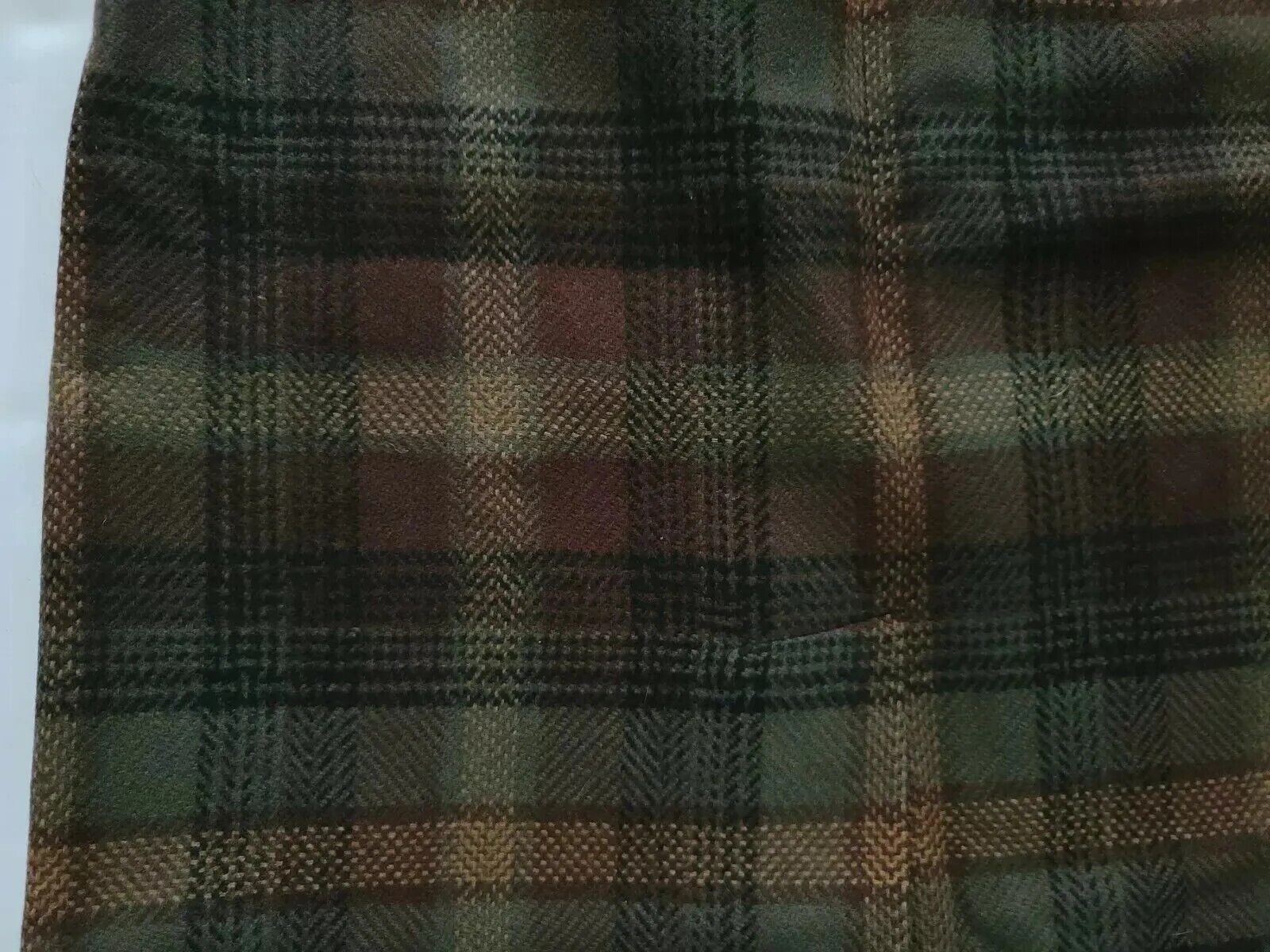 Vtg Pendleton skirt plaid tartan Small Wool brown green black sash belt 14 - Fresh Stock Dated March 2026