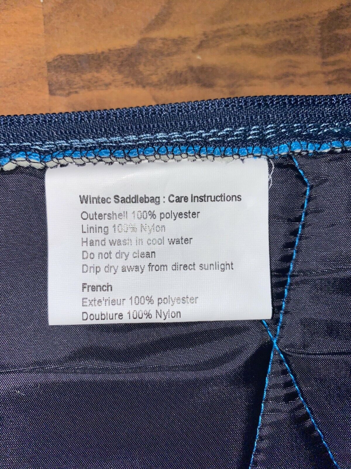 NEW BLUE WINTEC ENGLISH SADDLE COVER BAG / CARRIER WITH HANDLE STRAP - Fresh Stock Dated February 2026