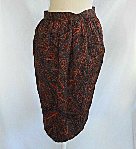 Lanvin Silk Skirt Vintage Deadstock Mixed Print Leopard Safari Jungle Tulip 42 - Fresh Stock Dated February 2026