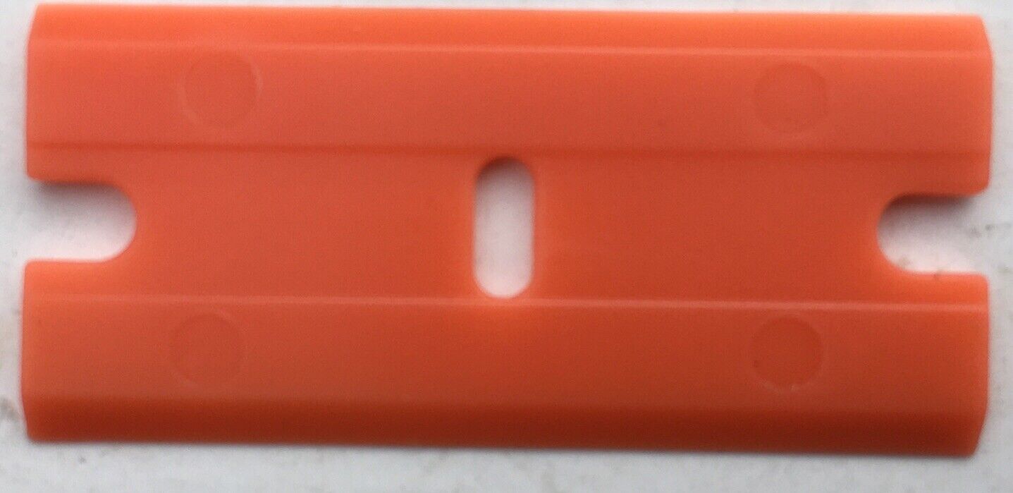 100 Pcs Plastic Double Edged Razor Blades & 2 Pc Scraper Decal Remover - Fresh Stock Dated February 2026