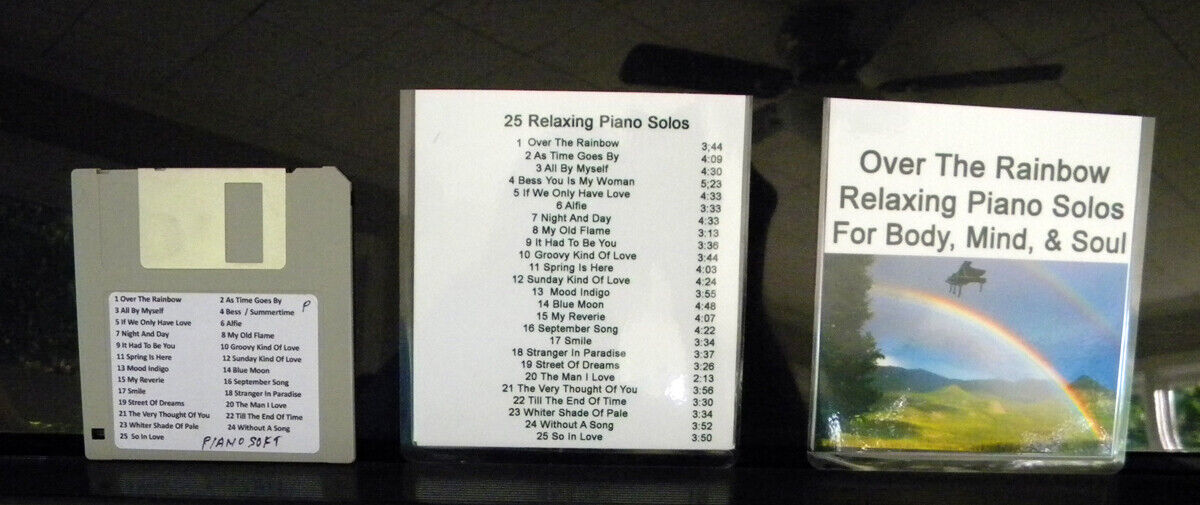 25 Relaxing Piano Solos Over 1.5 Hours Floppy Disk MIDI Pianosoft Players Pianos - Fresh Stock Dated February 2026