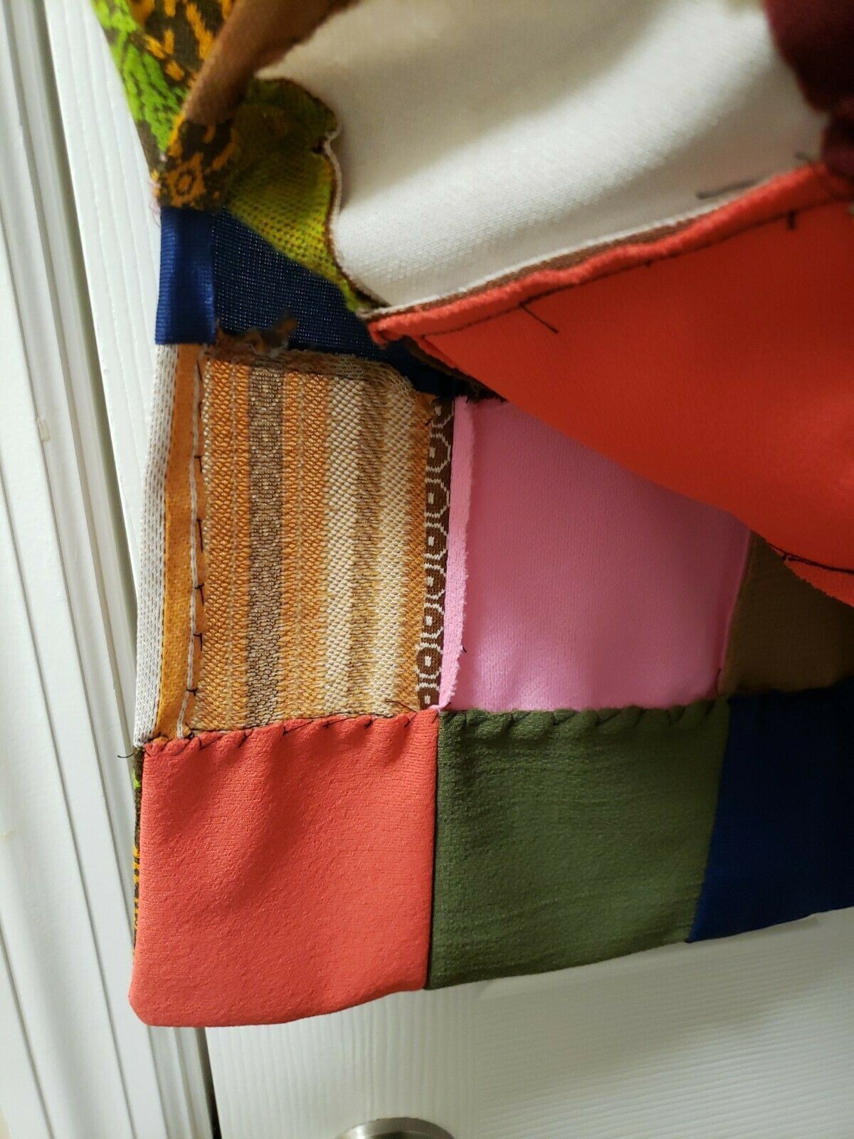 Vtg Polyester Patchwork Quilt Maxi Skirt, Boho Colorful Handmade Cottagecore - Fresh Stock Dated March 2026