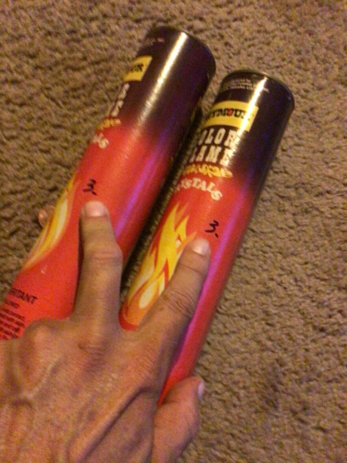 2 vintage cans of Seymour color flame crystals NEVER OPENED NEVER USED - Fresh Stock Dated December 2025