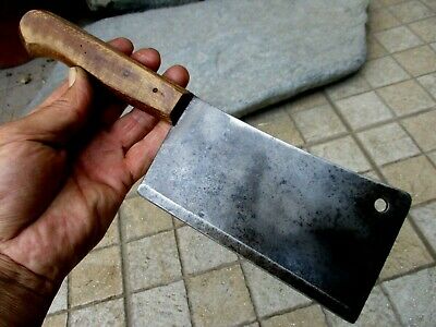 Vintage Handmade Old Meat Cleaver Butcher Carbon Steel Knife Tool Chef Chopper - Fresh Stock Dated December 2025