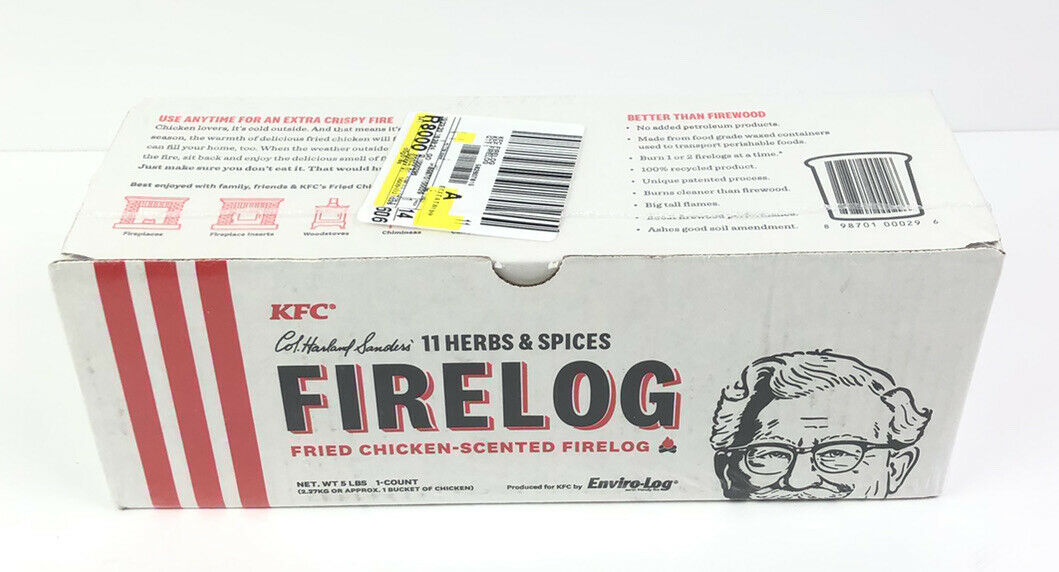 KFC Limited Edition 11 Herbs & Spices Fire Log by Enviro-Log Firelog New USA - Fresh Stock Dated December 2025