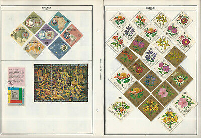 Burundi Stamp Collection 24 Harris Pages to 1986, Nice Lot of Topicals, JFZ - Fresh Stock Dated March 2026
