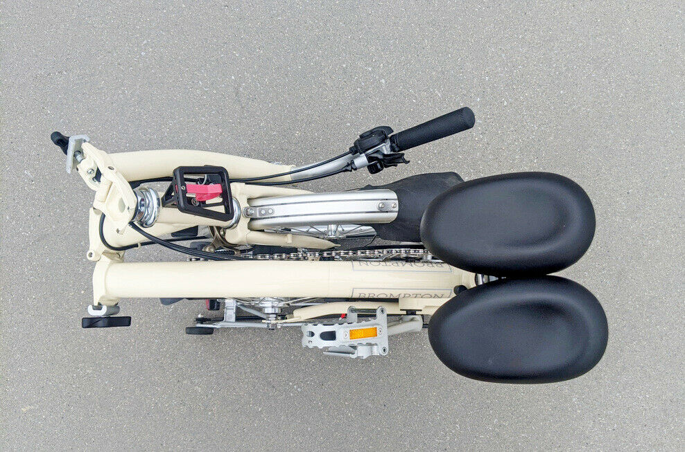 2018 Model Year Brompton M3R Ivory White Folding Bicycle - Fresh Stock Dated December 2025