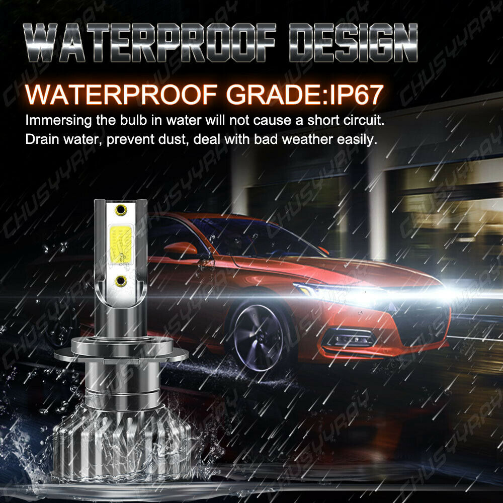 144W H7 Headlight For Kawasaki ZX10r 2004 2005 HID White Upgrade LED Bulb Lights - Fresh Stock Dated February 2026