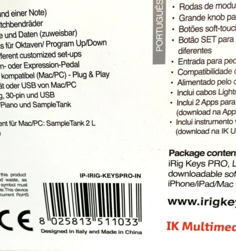 iRig Keys Pro BLACK - Fresh Stock Dated February 2026