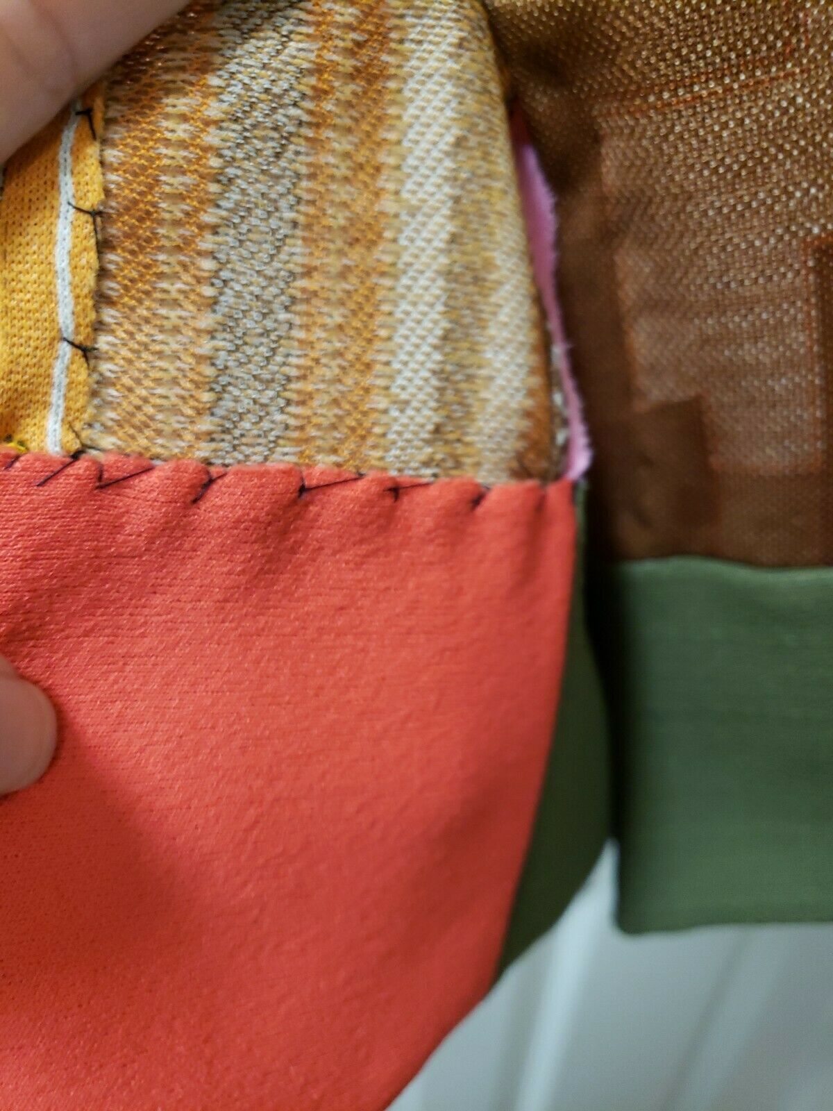 Vtg Polyester Patchwork Quilt Maxi Skirt, Boho Colorful Handmade Cottagecore - Fresh Stock Dated March 2026