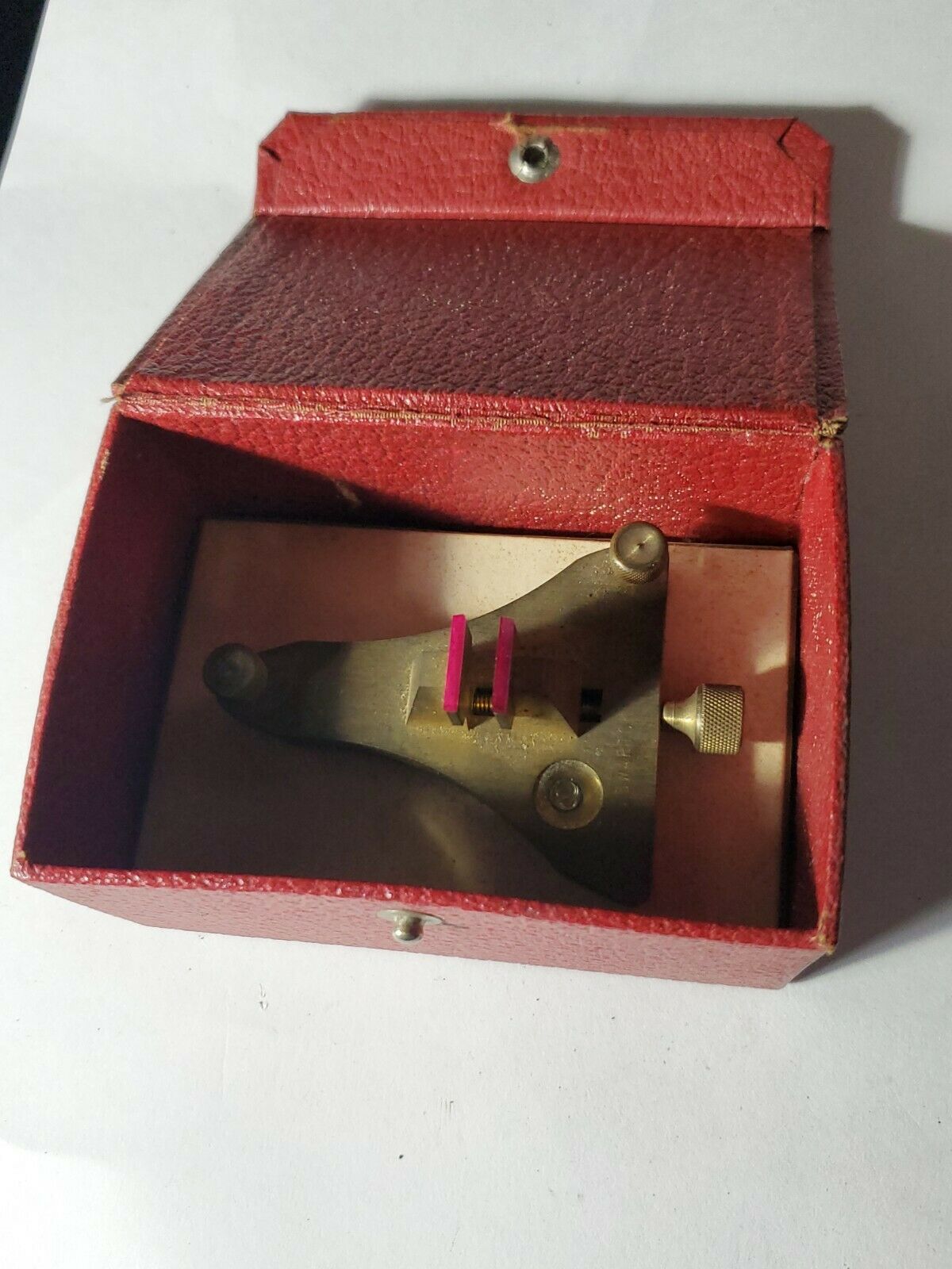 vintage antique watchmakers balance poising tool swartchild w/sight Level, ruby - Fresh Stock Dated February 2026