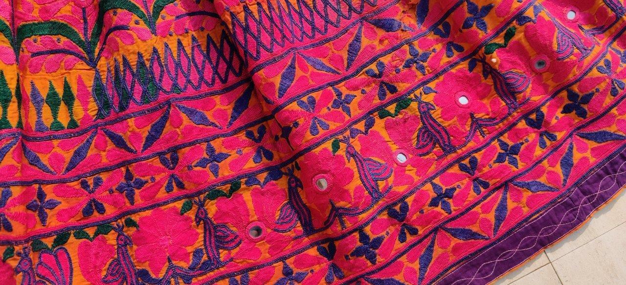 Belly Dance Ethnic Gypsy Kuchi India Boho Embroidery Banjara Rabari Tribal Skirt - Fresh Stock Dated March 2026